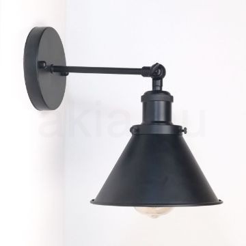 antik-fali-lampa-matt-fekete-szin-kis-buraval