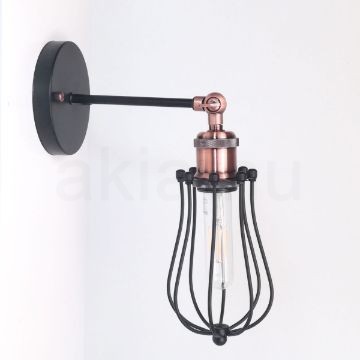 antik-fali-lampa-matt-fekete-antik-vorosrez-szin-csepp-alaku-raccsal