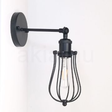antik-fali-lampa-matt-fekete-szin-csepp-alaku-raccsal