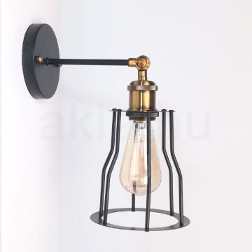 antik-fali-lampa-matt-fekete-antik-sargarez-szin-csepp-alaku-raccsal