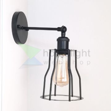 antik-fali-lampa-matt-fekete-szin-csepp-alaku-raccsal