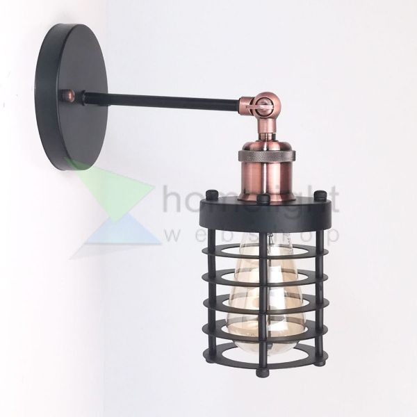 antik-fali-lampa-matt-fekete-antik-vorosrez-szin-csepp-alaku-raccsal