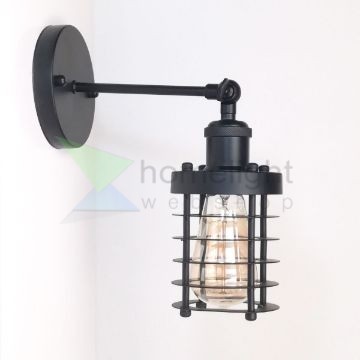 antik-fali-lampa-matt-fekete-szin-csepp-alaku-raccsal
