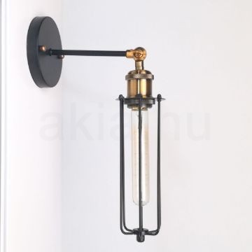 antik-fali-lampa-matt-fekete-antik-sargarez-szin-csepp-alaku-raccsal