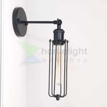 antik-fali-lampa-matt-fekete-szin-csepp-alaku-raccsal