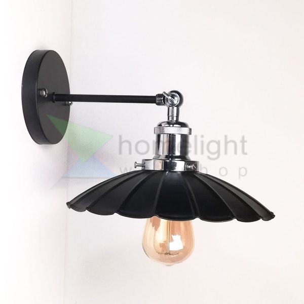antik-fali-lampa-matt-fekete-fenyes-krom-szin-hullamos-buraval