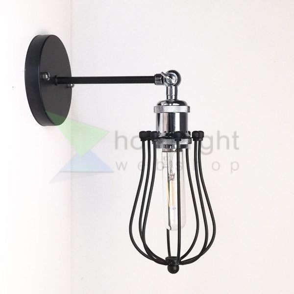 antik-fali-lampa-matt-fekete-fenyes-krom-szin-csepp-alaku-raccsal