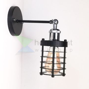 antik-fali-lampa-matt-fekete-fenyes-krom-szin-csepp-alaku-raccsal