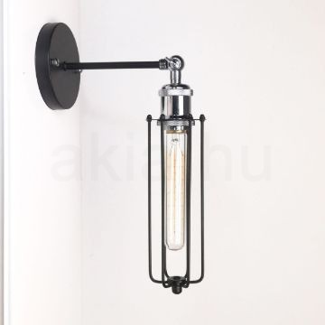 antik-fali-lampa-matt-fekete-fenyes-krom-szin-csepp-alaku-raccsal