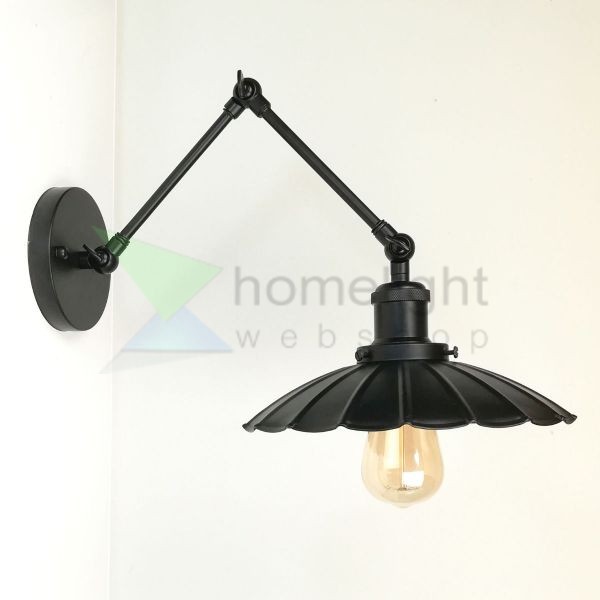 antik-fali-olvaso-lampa-matt-fekete-szin-hullamos-buraval