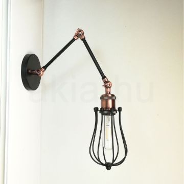 antik-fali-olvaso-lampa-matt-fekete-antik-vorosrez-szin-csepp-alaku-raccsal