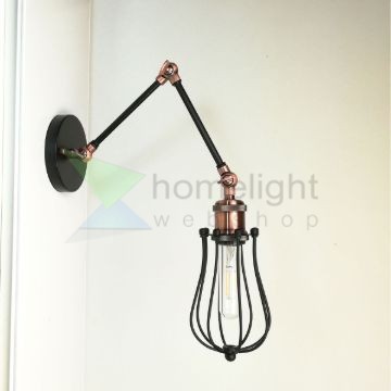 antik-fali-olvaso-lampa-matt-fekete-antik-vorosrez-szin-csepp-alaku-raccsal