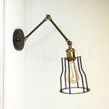 antik-fali-olvaso-lampa-matt-fekete-antik-sargarez-szin-csepp-alaku-raccsal