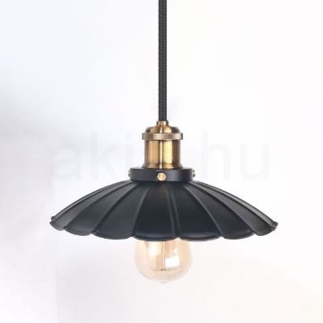 antik-fuggesztek-lampa-matt-fekete-antik-sargarez-szin-hullamos-buraval