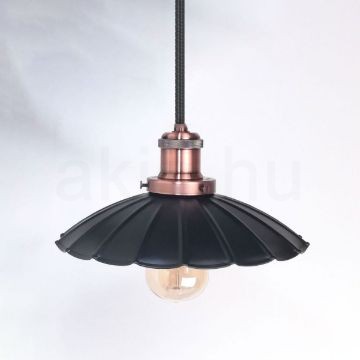 antik-fuggesztek-lampa-matt-fekete-antik-vorosrez-szin-hullamos-buraval
