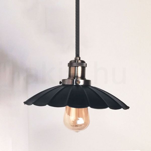 antik-fuggesztek-lampa-matt-fekete-antik-bronz-szin-hullamos-buraval