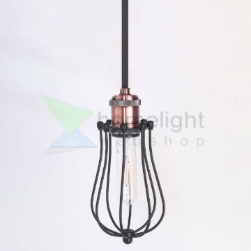 antik-fuggesztek-lampa-matt-fekete-antik-vorosrez-szin-csepp-alaku-raccsal