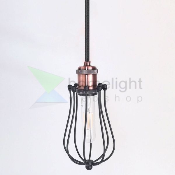 antik-fuggesztek-lampa-matt-fekete-antik-vorosrez-szin-csepp-alaku-raccsal