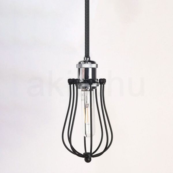 antik-fuggesztek-lampa-matt-fekete-fenyes-krom-szin-csepp-alaku-raccsal