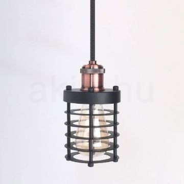 antik-fuggesztek-lampa-matt-fekete-antik-vorosrez-szin-henger-alaku-raccsal