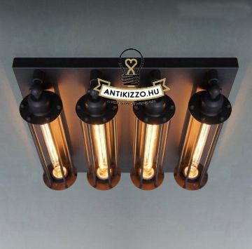 Vintage-femlampa-falra-szerelheto-negy-fenyforrassal