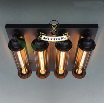 Vintage-femlampa-falra-szerelheto-negy-fenyforrassal
