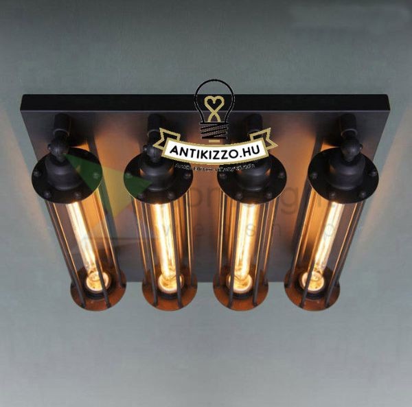 Vintage-femlampa-falra-szerelheto-negy-fenyforrassal