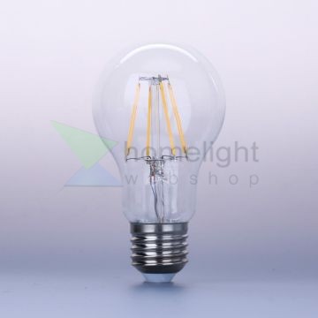 LED Filament dekor izzó - A60 - 4W - E27 - meleg fehér