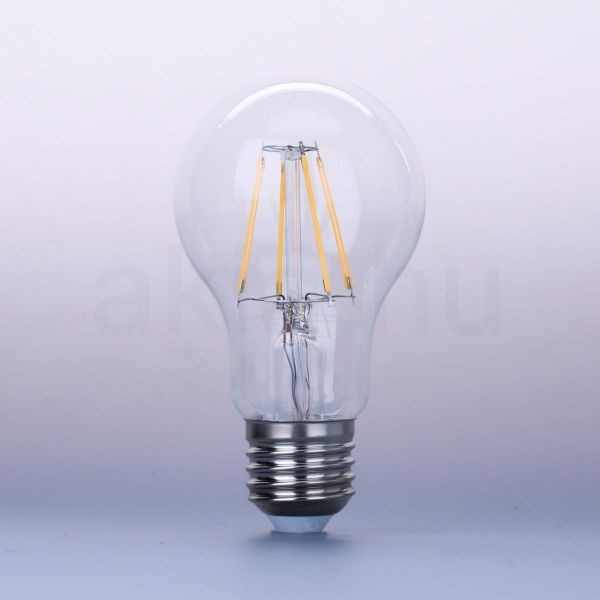 LED Filament dekor izzó - A60 - 4W - E27 - meleg fehér