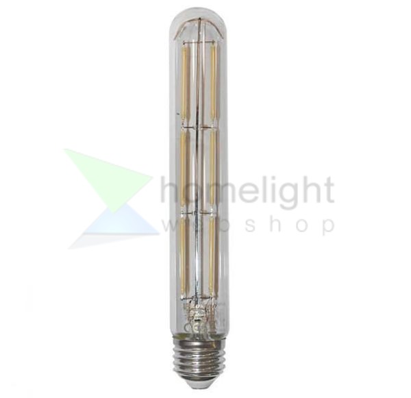 LED filament dekor izzó - T225 henger víztiszta - 6 watt - szabályozható