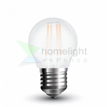 LED Filament matt dekor izzó - G45 - 4W - E27 - meleg fehér