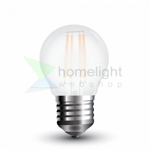 LED Filament matt dekor izzó - G45 - 4W - E27 - meleg fehér