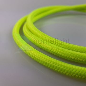 Textil kábel Neon zöld- 2x0,75