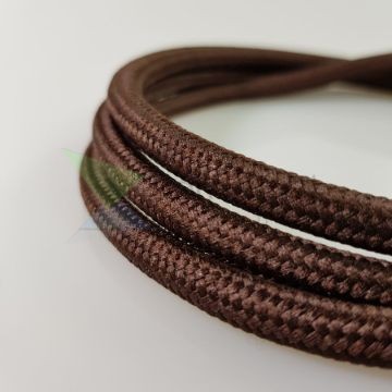 Textil kábel barna - 3x0,75	