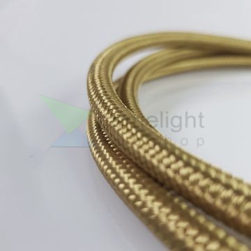 Bronz színű textil bevonatú 3×0,75 mm² sodrott réz vezeték
