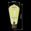 Edison szénszálas dekor izzó - ST64 - 40 watt 125LM