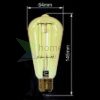 Dimmelhető Edison ST64 izzó 64 mm átmérővel
