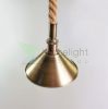 Kötél föggeszték antik bronz foglalattal és búrával - 1,5m