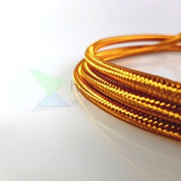 Textil kábel Világos arany-2x0,5
