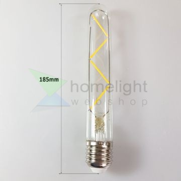 LED filament dekor izzó - T185 henger víztiszta - 6 watt 700LM