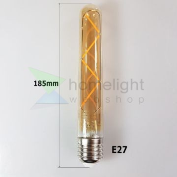 LED filament dekor izzó - T185 henger antikolt - 6 watt 650LM