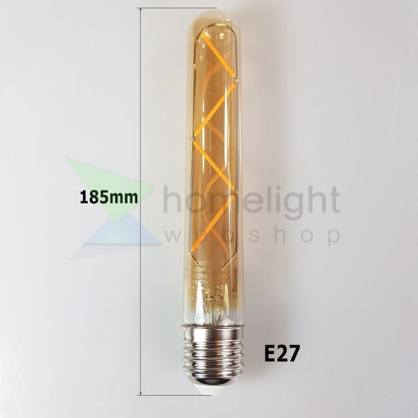 LED filament dekor izzó - T185 henger antikolt - 6 watt 650LM