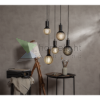 Grafikus G95 LED dekor izzó - fekete-opal