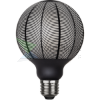 Grafikus G95 LED dekor izzó - fekete-opal