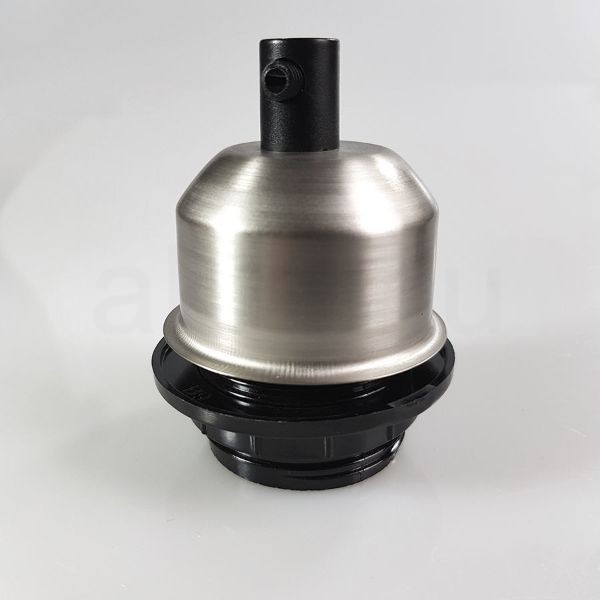 Edison izzó foglalat matt aluminium szín - E27 - búratartós
