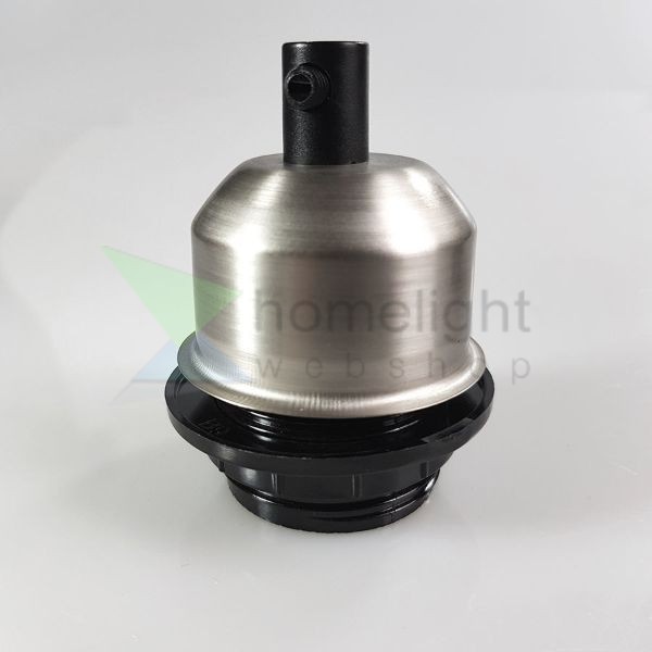 Edison izzó foglalat matt aluminium szín - E27 - búratartós