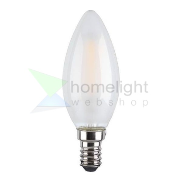 LED filament dekor izzó - opál - C35 - 6 watt E14 - szabályozható