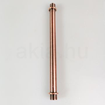 Menetes vegű cső 15cm antik vörösréz szín
