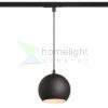 COPA egyfázisú áramkörös sínre fekete üveg 230V LED E27 11W