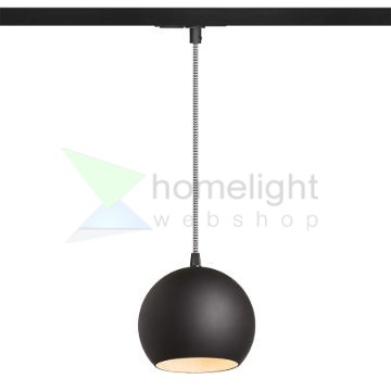 COPA egyfázisú áramkörös sínre fekete üveg 230V LED E27 11W